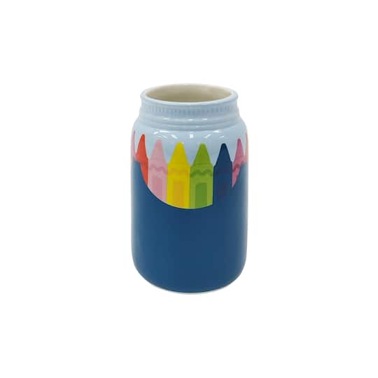 6" Crayons Ceramic Jar by B2C™